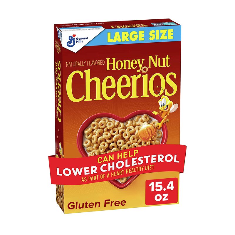 Cheerios Honey Nut Cheerios Heart Healthy Breakfast Cereal, Gluten Free Cereal With Whole Grain O...