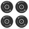 4Pcs Rubber Tires 102mm Wheels & 12mm Hex Hub Wheel Rims Compatible with 1/10 Off Road Remote Control Car RC Off-Road RC Wheels RC Rubber Tires Trucks Tires RC Wheel Rims & Tyres