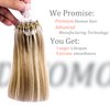 Micro Link Hair Extensions Human Hair 30g 18inch(#18613) Dark Blonde Microlink Hair Extensions Human Hair Microbead Hair Extensions Microlink Hair Extensions Micro Link Hair Extensions For Women