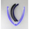 Black Navy Blue Royal Blue set pack 3 banana hair clips comb claw teeth plastic 7inch long around the curve 80s style 5.5 inch straight line