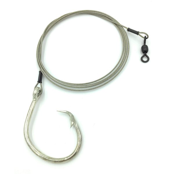 5' Shark Leader with Non Stainless Inline Circle Hook (18/0)