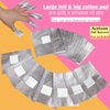 MIILYE Nail Polish Remover Foil Wraps for Acrylic/Dip Powder/UV/Gel/Polish Varnish Soak-off Removal, with Pre-attached Lint Free Pad (100x Gel Nail Polish Remover Wraps)