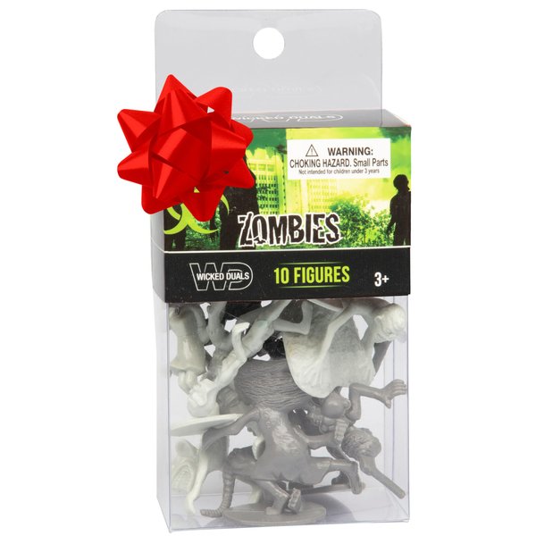 Mini Zombie Figures Playset 10 pc Toy Collection- Unique Zombie Action Figures for Stocking Stuffers, Xmas Gifts, Party Favors, Dioramas, Decorations & More- Compatible with Dungeons and Dragons RPG