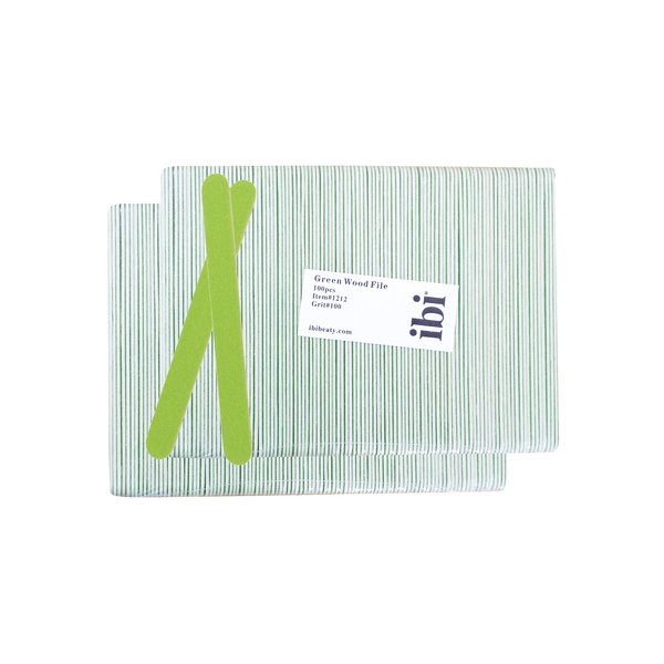 IBI Small Green File | Grit 120/120 | Professional Nail File (120/120) (200PCS)