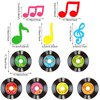 Sumind 30 Pcs 1950's Rock and Roll Music Party Sock Hop Decorations Vinyl Record Note Cutout Wall Decor Sign with Hanging Swirls Ceiling Decor for 50's Theme Rock Music Video DJ Party Supplies 7 Inch