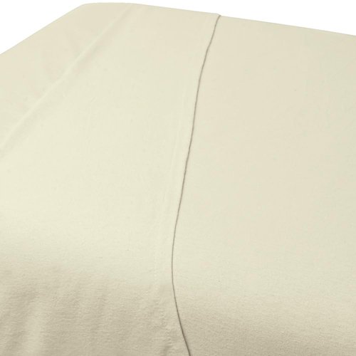ForPro Professional Collection Premium Flannel Flat Sheet for Massage Tables, Ultra-Light, Stain and Wrinkle-Resistant, 63" W x 100" L, Natural
