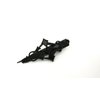 Generic Smaller black metal black crystal gothic hair pin alligator clip
