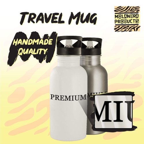 Molandra Products Super Proud Vegan - Stainless Steel 20oz Water Bottle, White