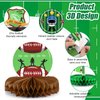 Palksky 10 Pcs Football Superbowl Party Decorations 2024,Football Theme Silhouette 3D Honeycomb Centerpiece Table Decor, Football Gameday Tailgate Party Supplies