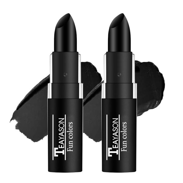 GL-Turelifes 3 Pcs Face Body Painting Stick Black Facial Paint Set, Eye Black Stick Football Baseball Softball, Waterproof facial Paint Stick for Halloween Skeleton Skull Clown Makeup (2 Pcs Black)