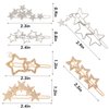 Star Hair Clips 6PCS Star Hair Barrettes Star Hair Pins Non-slip Metal Hair Clips Rhinestone Hair Clips Pearl Hair Clips Silver Golden Hollow Geometric Hairpins for Women Star Hair Accessories