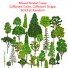 30pcs Model Trees Train Railroad Scenery Architecture Trees, Mixed Model Tree Fake Trees for DIY Crafts Building Model Scenery Landscape Decoration 1.5-7.9 inch(4-20cm)