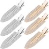 PAGOW 6Pcs Rhinestone No Bend Hair Clips, bangs hair clip with Metal Shiny Styling Diamond ,No Dent No Crease Makeup Hair Clips for Women and Girls (3 Silvery & 3 Gold)