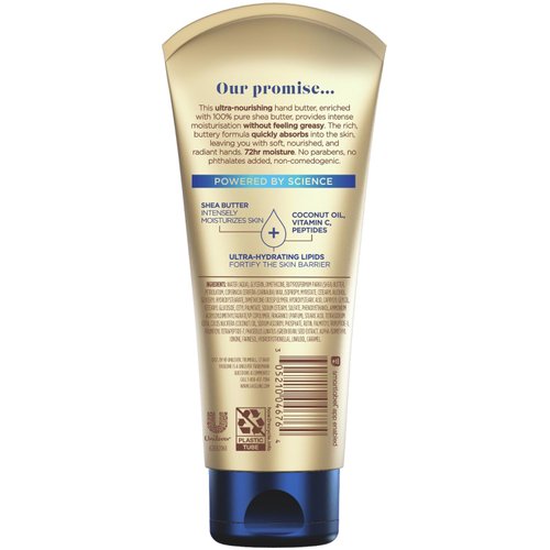 Vaseline Lotion, Radiant X Deep Nourishment Hand Butter - Shea Butter, Coconut Oil for Skin, Vitamin C, and Peptides Hand Lotion for Dry Skin, 3.4 Oz (Pack of 2)