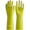 LANON wahoo Skin-Friendly Cleaning Gloves, Dishwashing Kitchen Gloves with Cotton Flocked Liner, Reusable, Non-Slip, Bud Tender, Medium