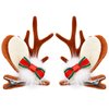 1 Pair Christmas Hair Clips for Women Girls - Reindeer Hair Clip Deer Horns Barrettes Holiday Xmas Hair Accessories (Bow Tie)