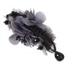 FRCOLOR Banana Hair Clips Fabric Flowers Banana Hair Clip Ponytail Holder Non Slip Ponytail Clips Strong Hold French Barrettes Hair Accessories for Women Girls