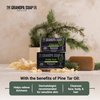 The Grandpa Soap Company Pine Tar Bar Soap for Men- Made With 100% Plant-Based Pine Tar Oil, 3 in 1 Cleanser Deodorizer and Moisturizer, Dermatologist Tested, Safe for Sensitive Skin, 3.25 Oz, 3 Pack
