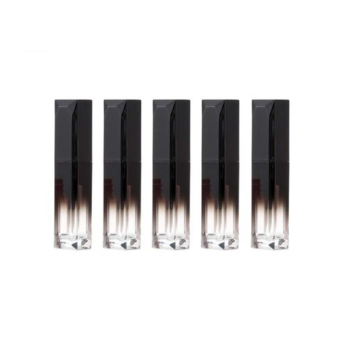 VANTOBEST 5Pcs 4ml/0.14oz Mini Lip Gloss Tube with Screw Lid Empty Refillable Plastic Lipstick Tube Lip Balm Pipe Lip Gloss Tube Holder DIY Container Jar Pot for Lip Balm Lip Gloss (Black Gradient)