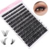 outopen DIY Lash Extension Kit Eyelash Extension Kit, 240pcs 9-16mm Mix Individual Lashes Cluster Kit with Lash Bond and Seal Glue, Lash Remover, Lash Applicator(50D, 240Pcs)