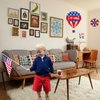 9Sheets119Pieces 4th of July Wall Stickers America Independence Day Flag Wall Decal Red White Blue Patriotic Wall Decals Window Stickers for Home Living Room Bedroom Party Supplies Office School Decor