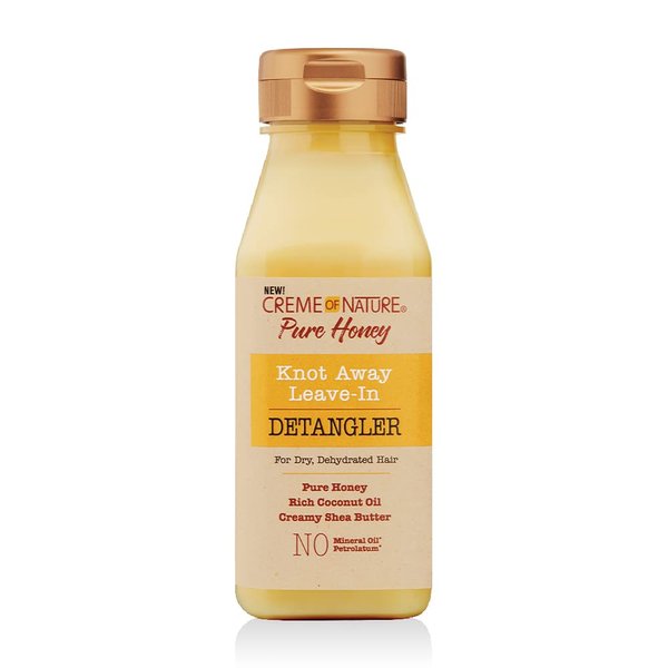 Creme of Nature, Knot Away Leave in Detangler, Pure Honey, Coconut Oil And Shea Butter Formula, Leave in Conditioner For Dry Damaged Hair, 8 Oz
