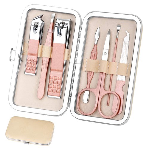 Manicure Set, Women Grooming kit, Pedicure Kit, Nail Clippers, Professional Grooming Kit, Nail Tools Gift with Travel Case for Men and Women Gifts Friends Parents