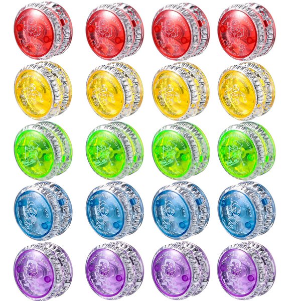 30 Pcs LED Light up Responsive Ball Beginner Level LED Responsive Ball Plastic Bearing Ball for Birthday Party Favors Goodie Bag Fillers Christmas Stocking Stuffers, Random Colors(Elegant Style)