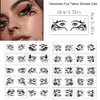 20 Pairs of Halloween Eye Shadow Temporary Tattoo Stickers Eyeliner Decals Face Eye Makeup Stickers for Women Girls Halloween Masquerade Party