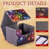ULTRGEE Deck Box for MTG Cards - 2 Dividers, Card Storage Box Holds 110+ Single Sleeved Cards, Deck Boxes Compatible with TCG/OCG/YGO/PTCG (Ethereal Elemental Grid)