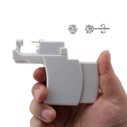 Ear Piercing Kit, 2 Pcs Disposable Self Ear Pericings Kit Built-in Ear Studs and 1Pcs Piercing Gun Aid Pierce Kit Tool
