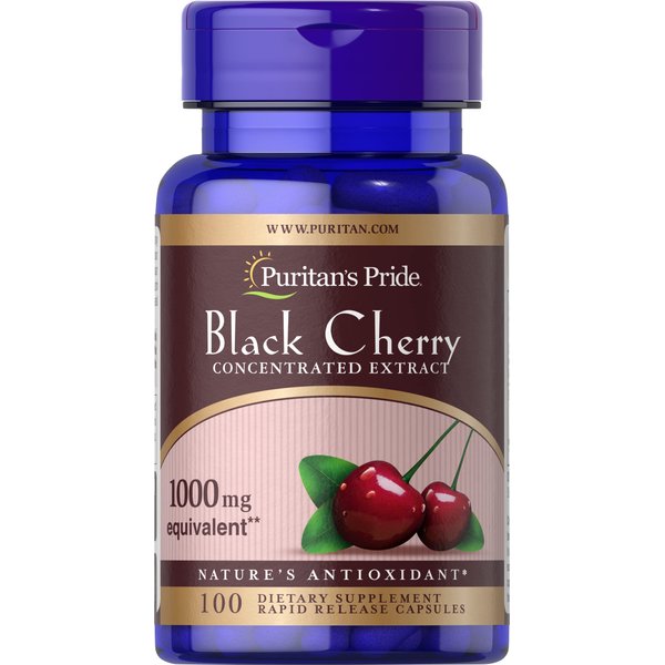 Puritan's Pride Black Cherry Extract 1000mg, 100 Count (19373)