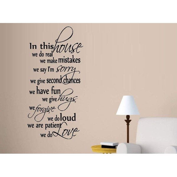 BestPricedDecals in This House WE DO Love #55 ~ Wall Decal, Home Decor 20" X 40"