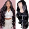 Meidisi Glueless Wigs Human Hair Pre Plucked Pre Cut Body Wave Lace Front Wigs Human Hair Pre Plucked Wear and Go Glueless Wig 4x4 Closure 28 Inch