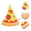 Ipetboom Dog Squeaky Toys Pizza Shaped Dog Toy, Puppy Biting Plush Chewing Toy for Puppy