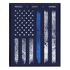 Police Flag Art Print - Rustic Wall Art Poster - Chic Home Decor for Office, Man Cave, Station, Gift for Police Officer, First Responder - 8x10 Photo Unframed