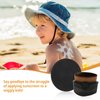 2pcs Sunscreen Applicator, Sunscreen Brush for Kids with Protective Caps Travel Portable Body Sun Lotion Applicator Soft Bristle Sun Cream Brush Set with Cleaning Pad (Black)
