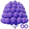 200pcs 5 Inch Purple Balloons, Small Mini Latex Balloons for Party Birthday Baby Shower Anniversary Festival Arch Garland Decoration (Purple)