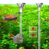 UPETTOOLS Shrimp Feeding Dish Set, Aquarium Fish Feeder Tube Kit Clear Durable Fish Shrimp Feeding Tube with Feeding Ring, Cleaning Brush for Fish Tank