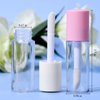 Qeuly 4Pcs Empty Lip Gloss Tubes, 6ml Clear Lip Gloss Tubes with Wand, Plastic Lip Balm Gloss Containers for DIY Makeup Lipgloss Making Kit (D25xH86mm) (colorful)