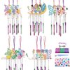 CHGCRAFT 15Set Fairy Painting Wooden Wind Chime Fairy Wind Chime Kit Wooden Arts and Crafts for DIY Paint Art Activity for Party Decoration Birthday Gifts
