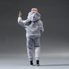 1/12 Scale Male Clothes,Men's Hoodie Pants Trousers Clothing for 6inch Male Action Figure Body Doll (Gray Color)
