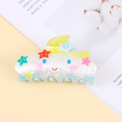 Generic Cartoon Star Cloud Hair Clip,Acrylic Claw Clip for Women,Women Hair Accessories, 1 Count (Pack of 1)
