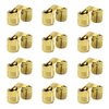 MIAO JIN 12 Pcs 10mm Brass Barrel Hinges Hidden Invisible Cabinet Furniture Hinges Concealed 180 Degree Opening Angle