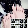DANNEASY 20 Sheets Toe Nail Stickers Full Nail Wraps Self Adhesive Toenail Polish Strips Toes Nail Stickers Toenail Stickers Polish Manicure Sticker with Nail File, Cuticle Stick