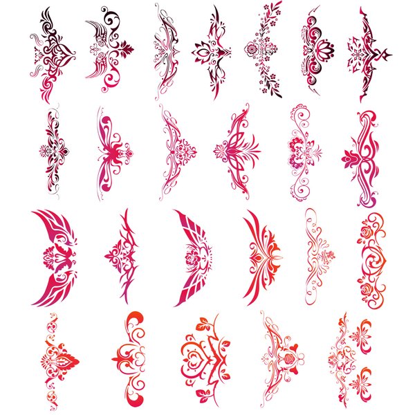 Bright Flower Wings Temporary Tattoos - 24-Sheet Naughty Bold Girl Tattoos, Sexy Floral Tattoo Stickers for Women, Ladies, Girls - Fun Fake Tattoos for Lower Back, Butt, Stomach