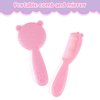 29 PCS Pink Hair Accessories Set with Portable Comb and Mirror for Reborn Baby Dolls and Little Girls, Cute Hair Clips Hair Rings Fashion for Baby Doll Girls