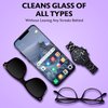 Purity Microfiber Lens Cleaning Cloth - Machine Washable, Lint-Free Ultra-Fine Microfiber Cloth- Cleans Eyeglasses, Screens, Lenses, Phones and Other Delicate Surfaces - Made in USA - 6 Pack, Black