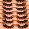 Dirbeauty Classic Cat Eye Lashes Wispy 16-18mm 8D Volume False Eyelashes 7 Pairs Pack Vegan Lashes (V01)