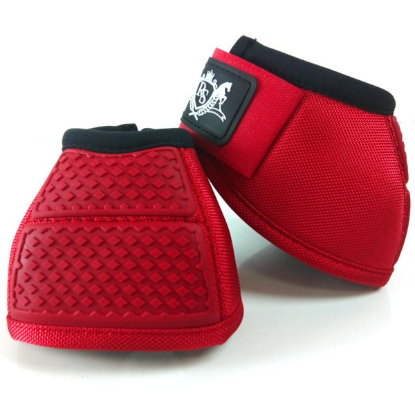 RS Premium Horses Bell Boots | Prevent Horses from Injury | Professional Bell Boots for Horses with Superb Protection, Durability, Comfort, Relaxable & Lightweight | Easily Remove mud and dust (RED)